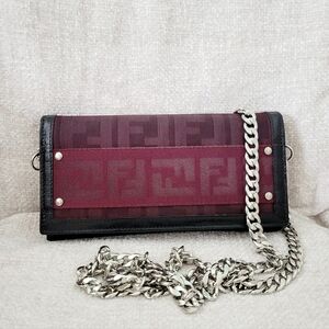 Fendi FF Wallet W Chain Crossbody Handbag